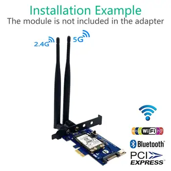 

OOTDTY Mini PCI Express to PCI-E 1x Adapter with SIM Card Slot for WiFi 3G/4G/LTE Card