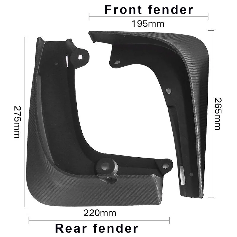 

For Tesla Model S 2019 4pcs Car Mud Flaps MudFlaps Splash Guard Fenders + Screws