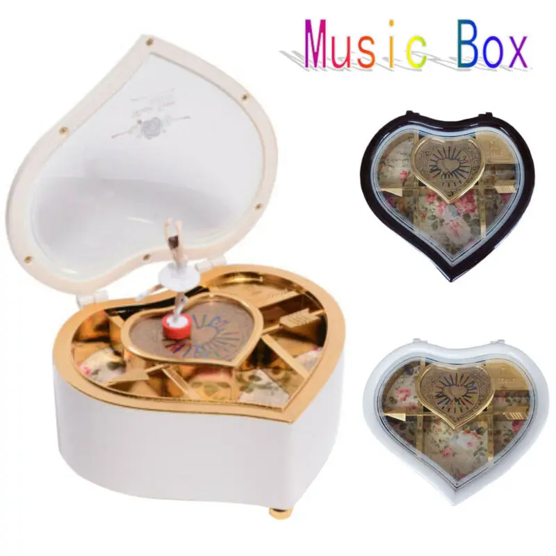 

Peach Heart-shaped Music Jewelry Box Music Box Christmas Gift Birthday Gift Party Decoration Christmas Birthday Gift