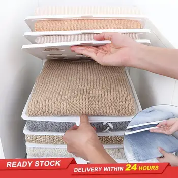 

5PCS shirt T-shirt quick stacking tool closet layered partition organizer storage stacking board home closet organizer