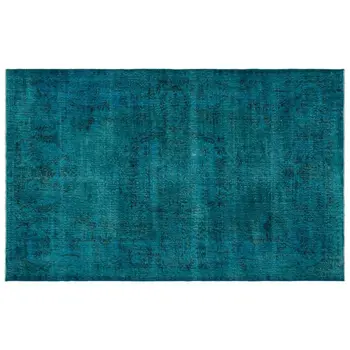 

Handmade Turquoise Vintage Overdyed Turkish Area Rug 175x283 Cm-5'9''X9'3''