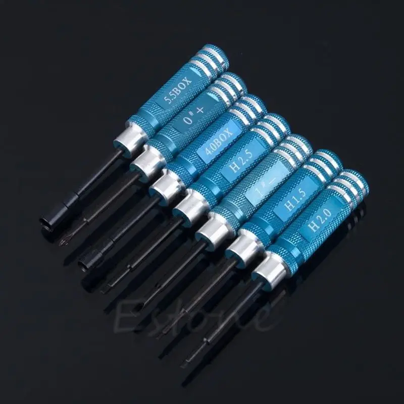 

Drop Shipping 7PCS Screw Hex Driver Tool Kit For RC Helicopter Plane Transmitter Car