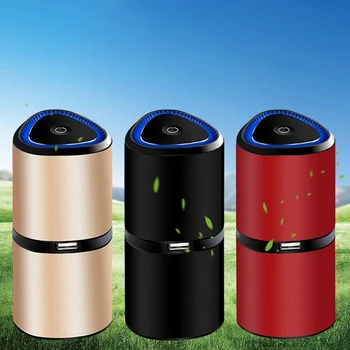 

Mini Portable Car Air Purifier Negative Ion Purifiers USB Air Purifier Auto Interior Air Cleaner Freshener For Car Home Office