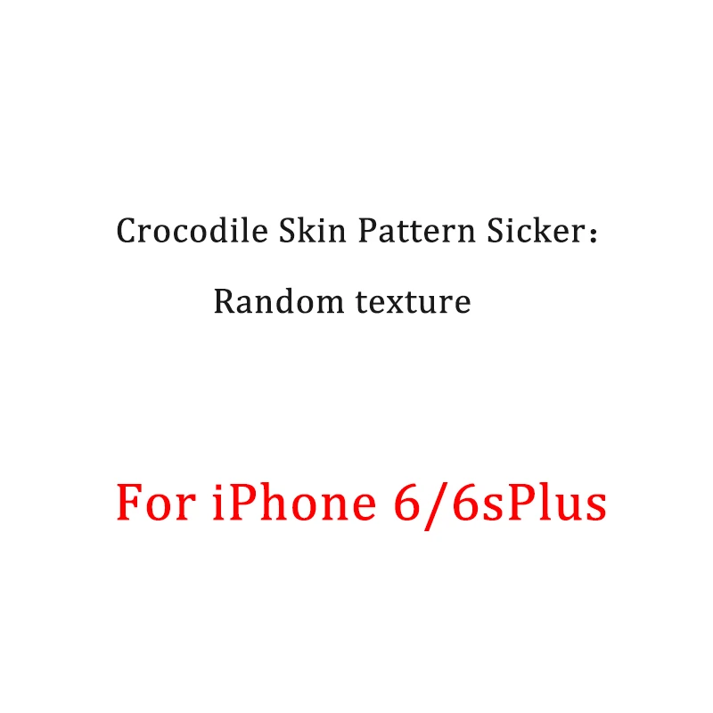 Наклейка для телефона для iPhone Xs Max Xr X Xs 6 7 8 6S 7/8 Plus Аллигатор Змеиный сотовой камень, алмаз текстура ПВХ скины стикер s - Цвет: For 6 Plus 6S Plus