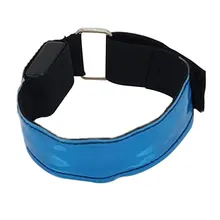 4 шт. Велосипедный спорт на открытом воздухе светодиодный нарукавник для бега светящийся ночной бег высокая видимость лодыжки регулируемые светоотражающие полосы пояс безопасности