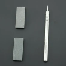 120 мм наконечник Scriber нержавеющая сталь игла паз Scribed Line Ручка с полированным камнем DIY гравировка ручка маркер надписи инструменты