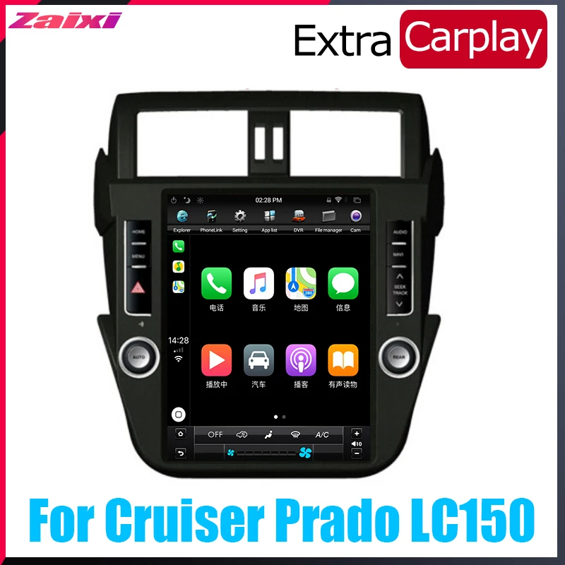 ZaiXi Android автомобильный мультимедийный GPS для Toyota Land Cruiser Prado LC150 2014 ~ 2017 радио