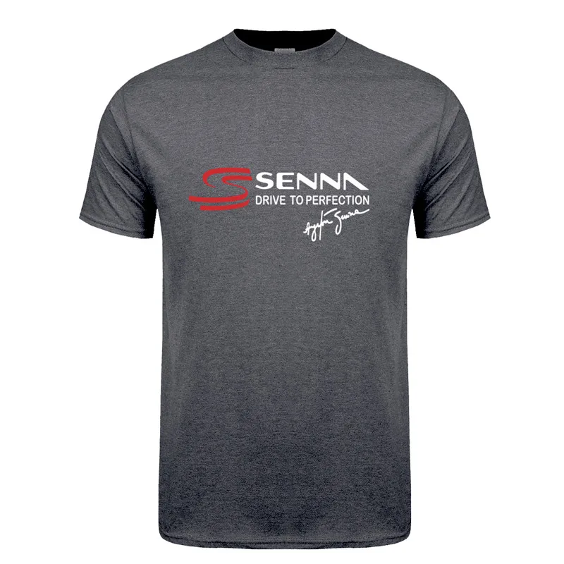 Ayrton Senna футболка для мужчин с коротким рукавом Хлопок Senna Drive to Perfection Футболка Топ футболки LH-148