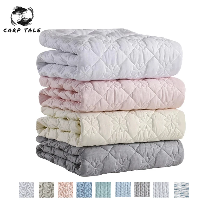 Mattress-Cover Protection Anti-Mite QUILTED Washable Cotton Soft 5-Sides Embossed Multi-Size