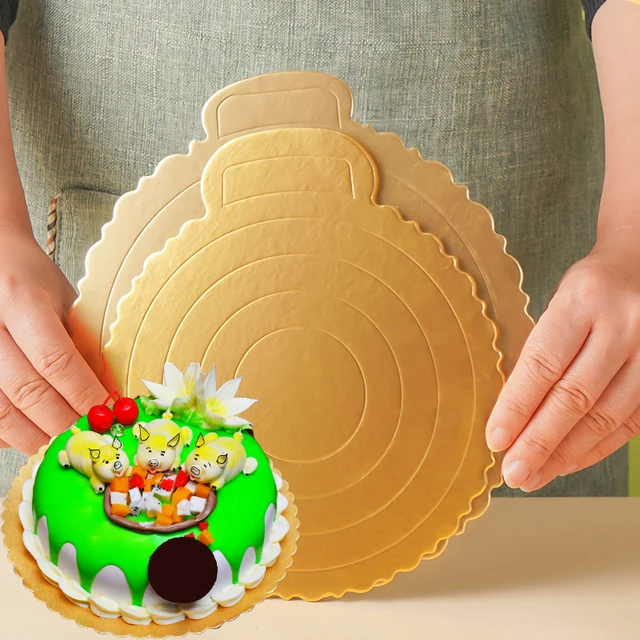 Meibum-Carton à Gâteau Rond Argenté, Carton à Poulet, Assiette de Base à  Pâtisserie, Décorations, Présentoirs à Mousse, Diamètre 10-40 cm -  AliExpress