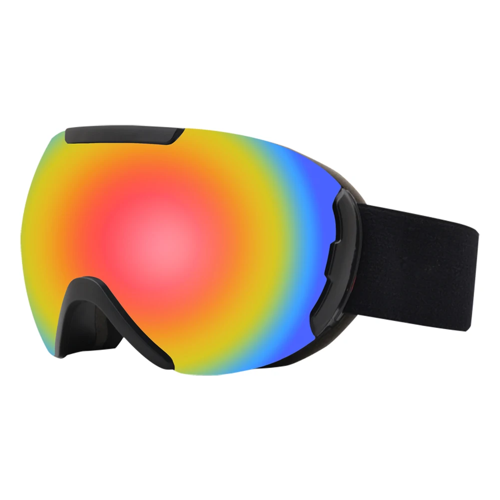 Красный Лыжные очки UV400 защита сноуборд очки Анти-туман большой Лыжная маска очки снег снегоход Мужчины Женщины Катание на лыжах Спорт на открытом воздухе - Цвет: Красный