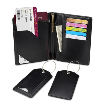 

15PCS / LOT Pure color Portable RFID Passport Holder Wallet Passport Cover and Luggage Tag