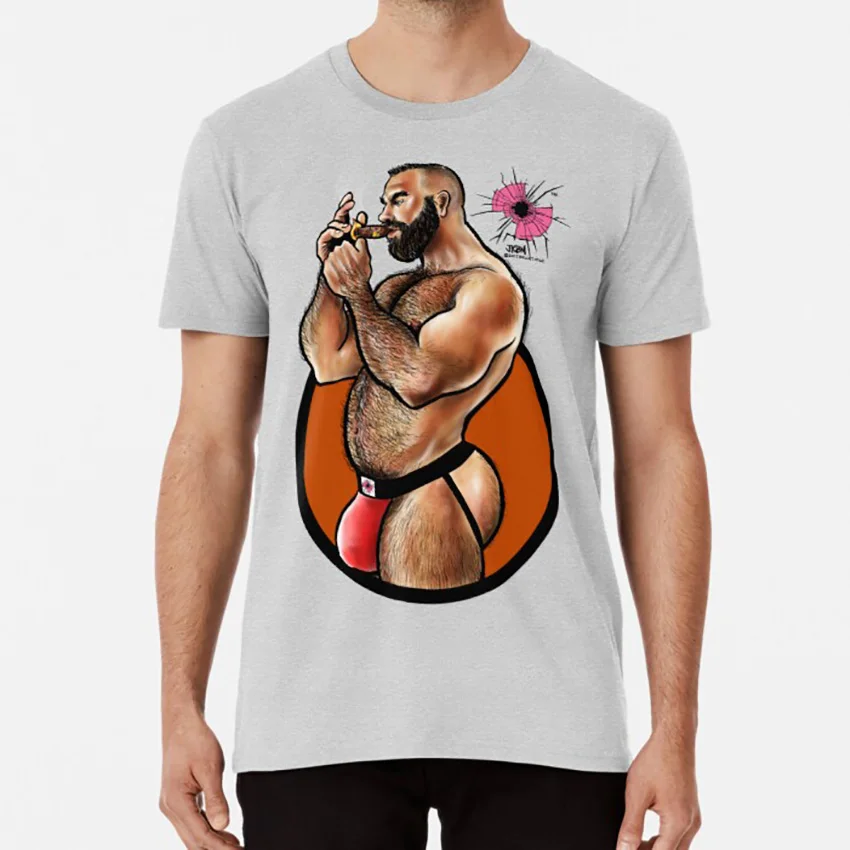 Bullethole Cigar Daddy: Blowing Smoke T Shirt gay gay interest musclebear muscle bear bubblebutt booty woof bullethole