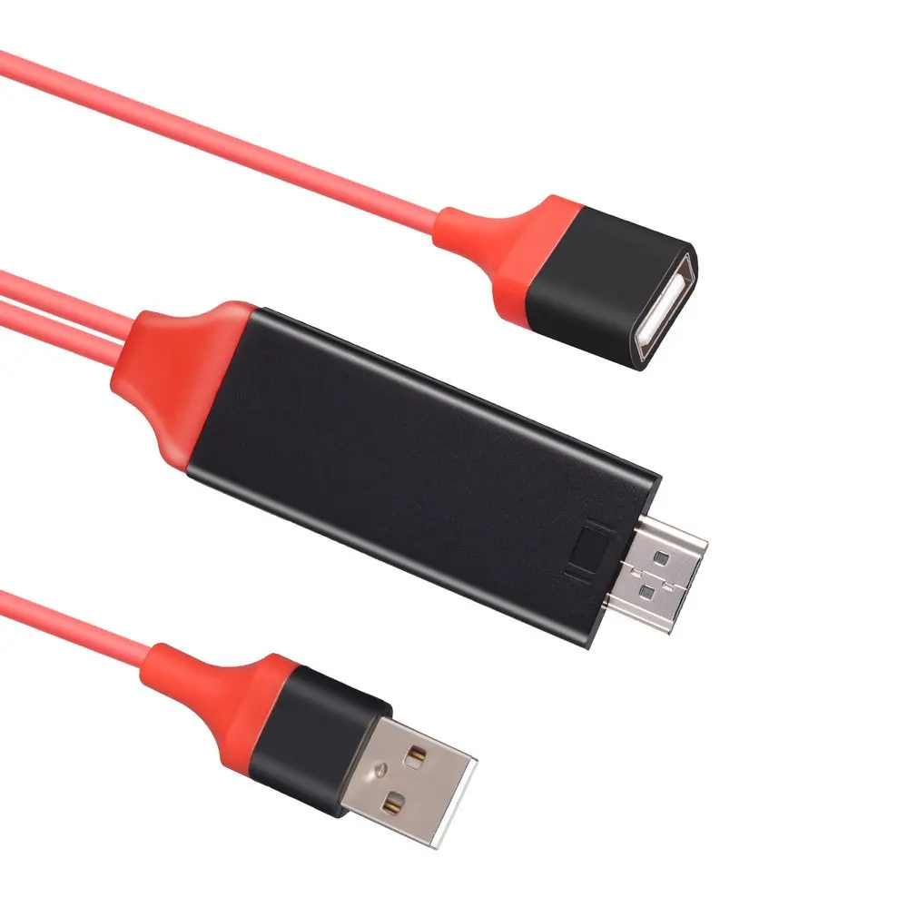 USB к HDMI мобильный к телевизору HD кабель преобразования аудио видео конвертер применяется для Apple Android type C Мобильный планшет к HDMI шнур