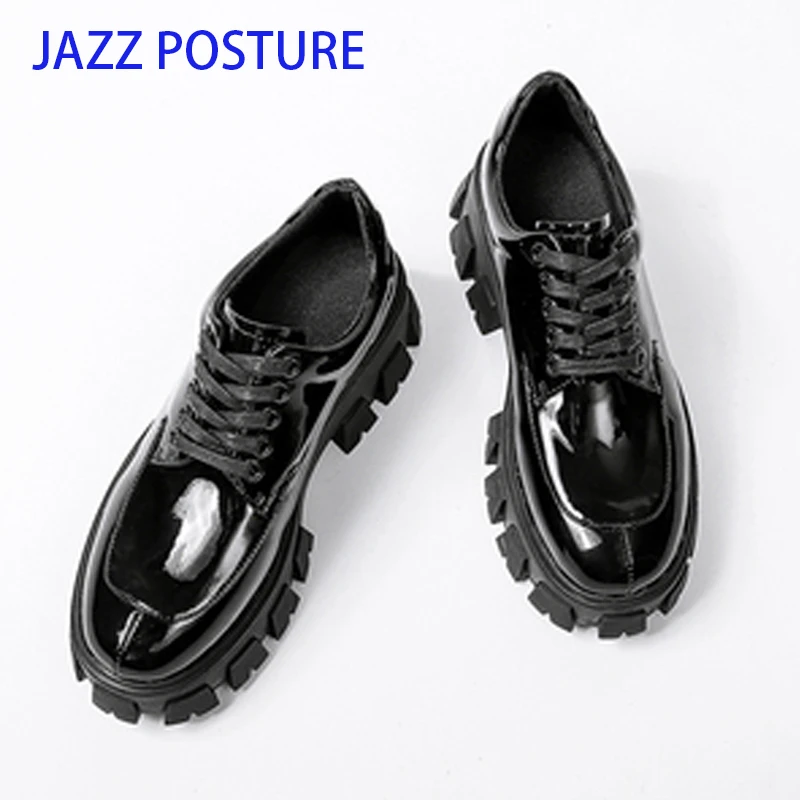 

British small leather shoes female spring autumn 2020 new fashion casual muffin women thick sole shoes high with high z400