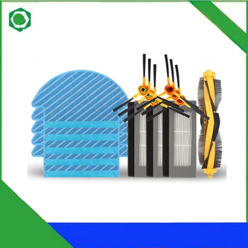

Replacement Kit Roller Main Brush Side Brushes Dusting Mop Pad Hepa Filter for Ecovacs DJ35 Vacuum Cleaner