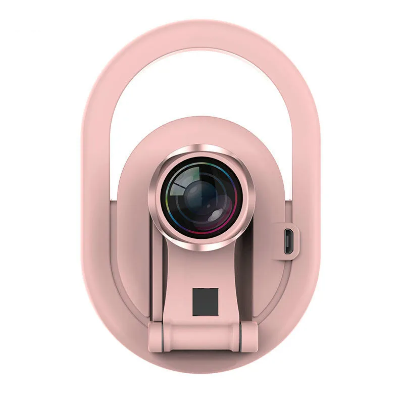 Светодиодный кольцевой светильник для селфи с широкоугольным объективом для телефона huawei P20 P30 Pro samsung для Youtube Makeup beauty Instagram - Цвет: pink