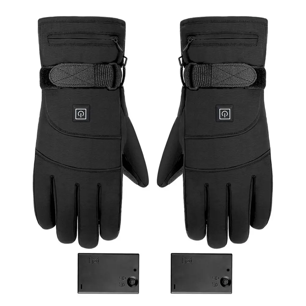 Gants chauffants électriques avec batterie aste, chauffe-mains, mitaines métropolitaines, pêche, ski, cyclisme, hiver, 3.7V, 62