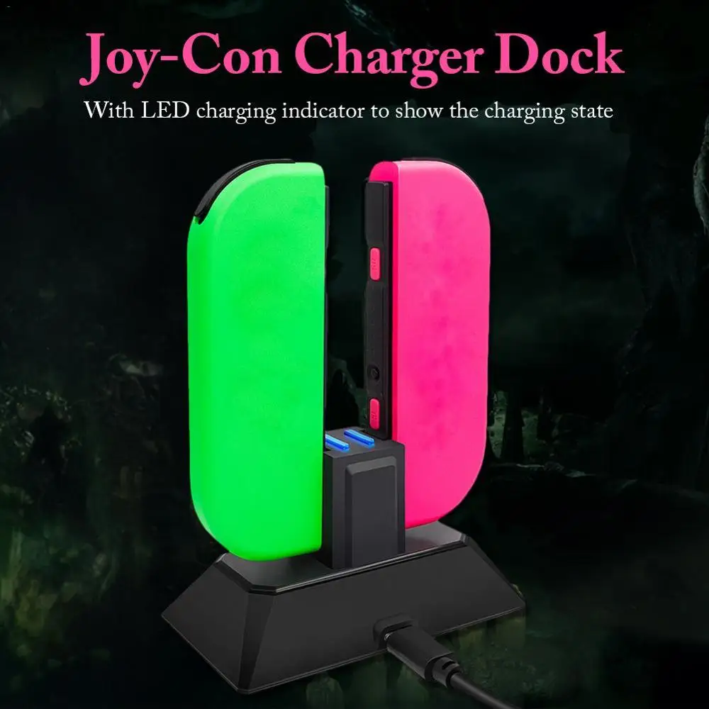 Для переключателя Joy-con 2 в 1 дорожное зарядное устройство док-станция зарядная подставка для nintendo Switch NS Joycon аксессуары для питания