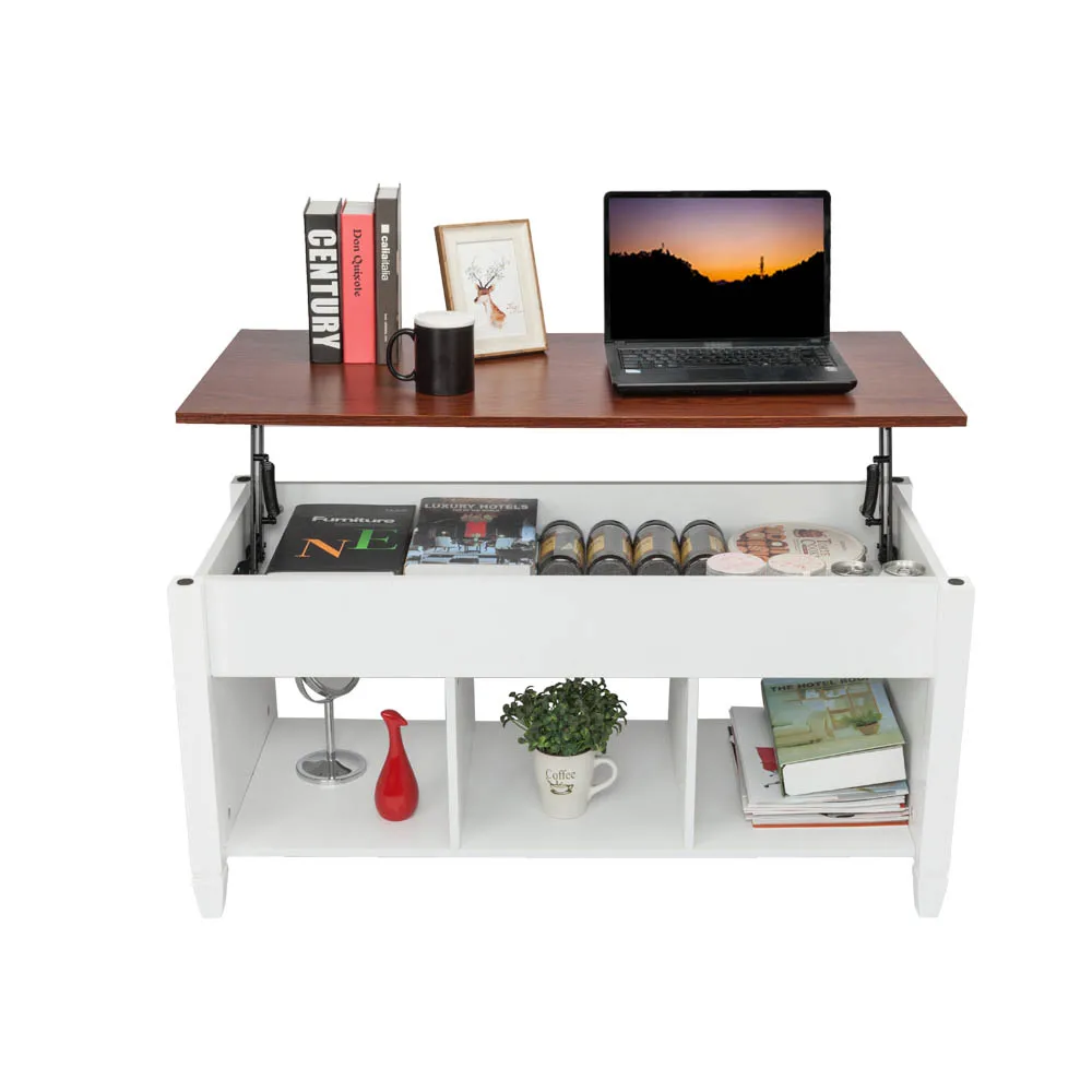 

Lifting Tabletop Tea Table Household Living Room Coffee Table Storage Cabinet Creative End Table Cabinet Desk Book Shelf