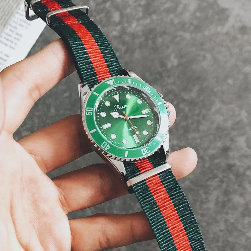 

2019 New Arrival Nylon Strap Women Men Watches Top Brand Quartz Wrist Watch Individuality Stripe Reloj Hombre Zegarek Damski