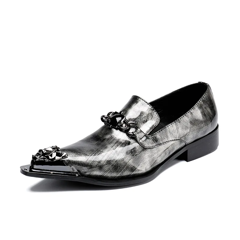 

Loafers Men Genuine Leather Pointed Toe Casual Korean Style Tenis Masculino Adulto Full Grain Leather Cow Leather Slip-on Rubber