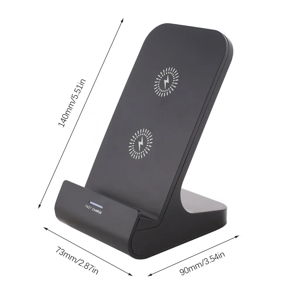 Двойное быстрое зарядное устройство USB Qi сертифицированная Подставка для зарядки с двойным USB совместима с iPhone 10W для Galaxy Note 9