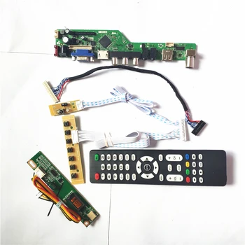 

For B154EW01 V1 V2 LVDS 1CCFL 30Pin keyboard+Remote+Inverter LCD panel monitor T.V56 drive card board HDMI VGA USB AV RF DIY kit