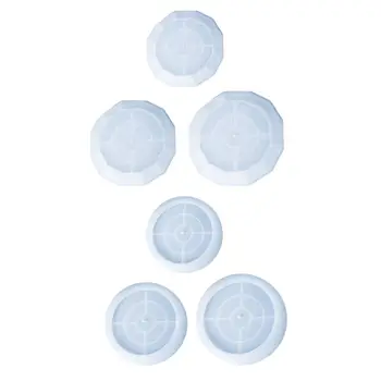 

3 Pcs Crystal Epoxy Resin Mold Three-layer Round 3D Fruit Tray Casting Silicone Mould DIY Crafts Ornaments Making Tools