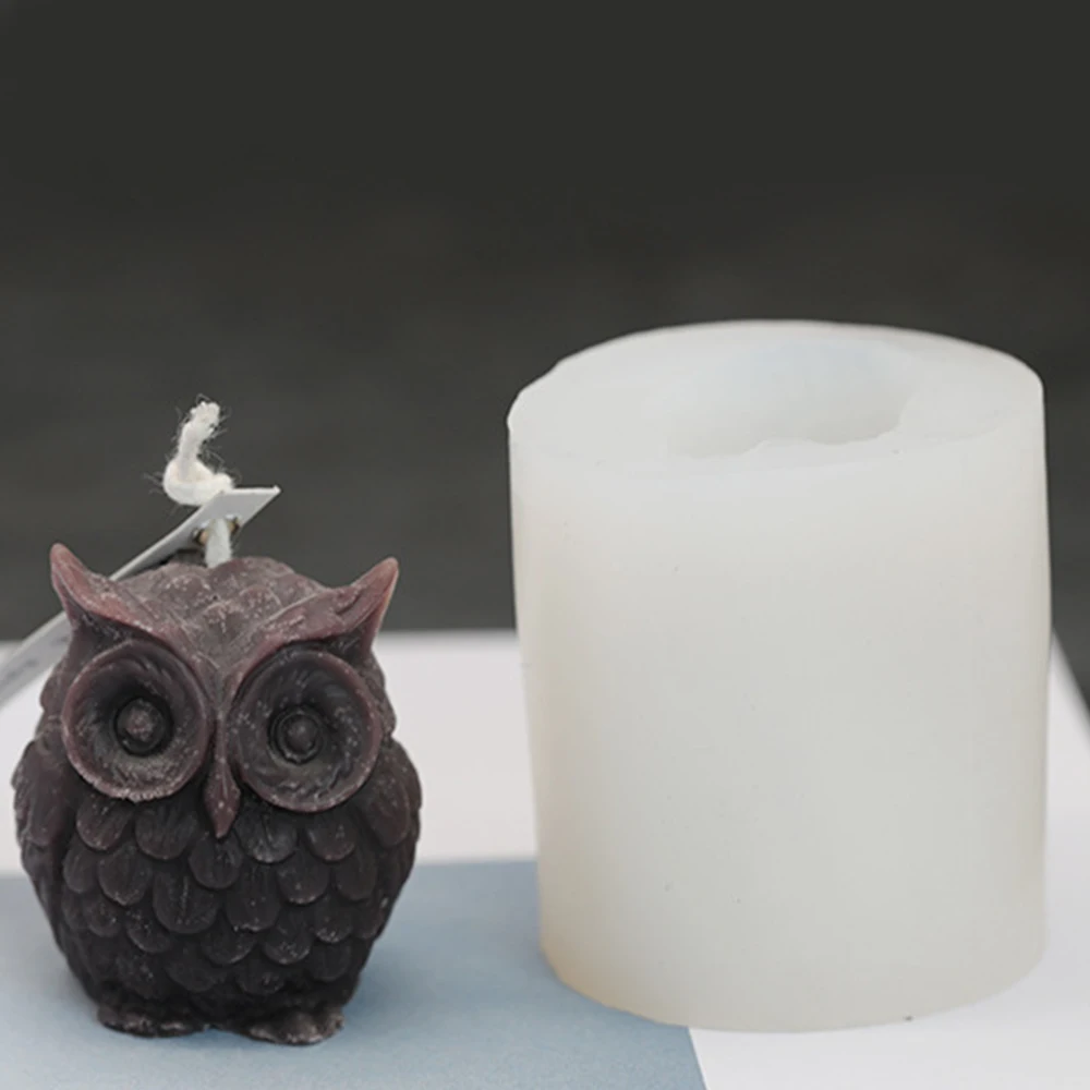 3D Силиконовые свечи для изготовления мыла DIY сова животное письмо дизайн ароматические свечи плесень Ремесло шоколадные кондитерские украшения торта инструмент
