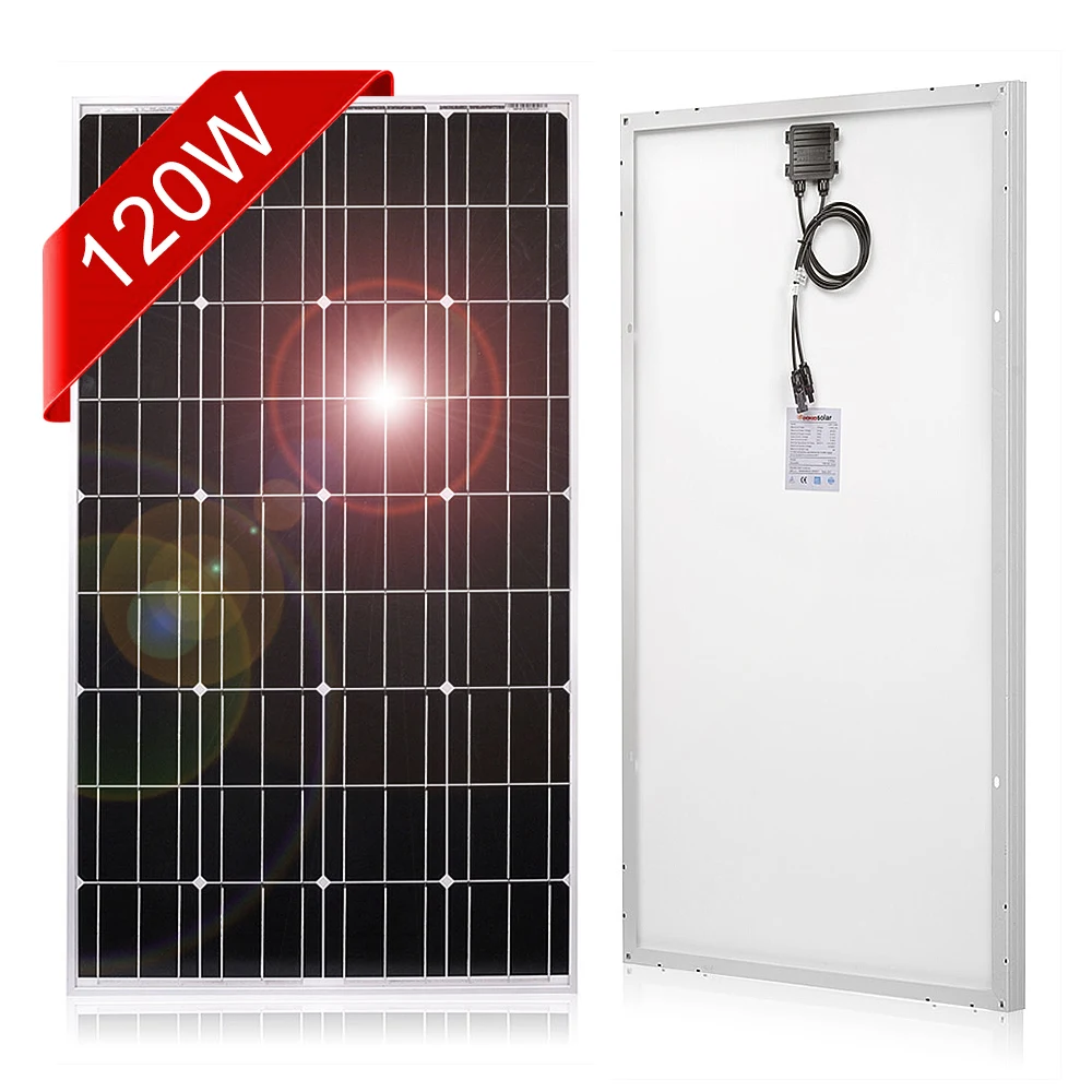 Dokio 18V 120 W/150 Вт жесткие монокристаллический Панели солнечные(китайский размер), вы можете Зарядное устройство 12V Водонепроницаемый Солнечный Батарея из России/Испания - Цвет: 120W Solar Panel