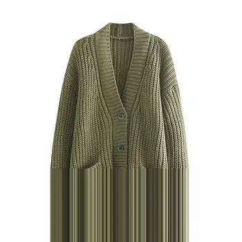

Autumn Winter Knitted Cardigan Sweater Women Pockets Solid Tops Clothing Casual Female Stylish Sweater
