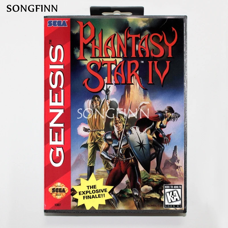 Карта памяти MD 16 бит с коробкой для Sega Mega Drive Genesis Megadrive - phantasy star 4 US | Электроника