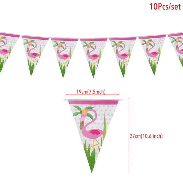 Paper Unicorn 1st Birthday Banner Happy Birthday Party Decorations Kids Little Mermaid Flag Baby Shower Banner Wedding Garland Flamingo