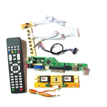 

For CLAA170EA07/Q2 Remote+Inverter+keyboard VGA HDMI AV USB RF LCD display panel T.V53 controller board 4CCFL 30Pin LVDS DIY kit