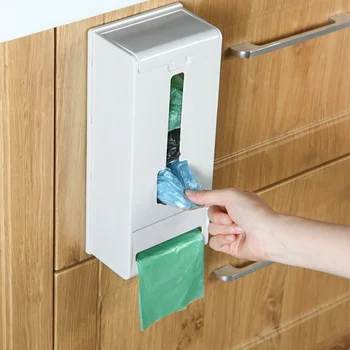

Practical Wall-mounted Storage Box Garbage Bag Durable Plastic Storage Box Solid Color Storage Box DF