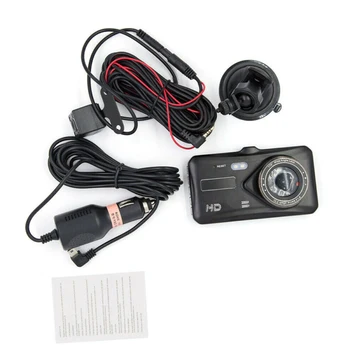 

4inch Car DVR 1080P Dual Lens Dash Cam Front Rear Night Vision Camera Recorder