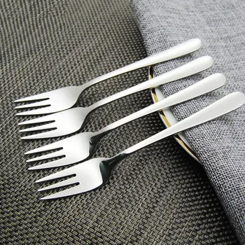 

4pcs Stainless Steel Cocktail Dessert Fork Tasting Appetizer Cake Fruit Vegetable Dessert Forks Kitchen Accessories
