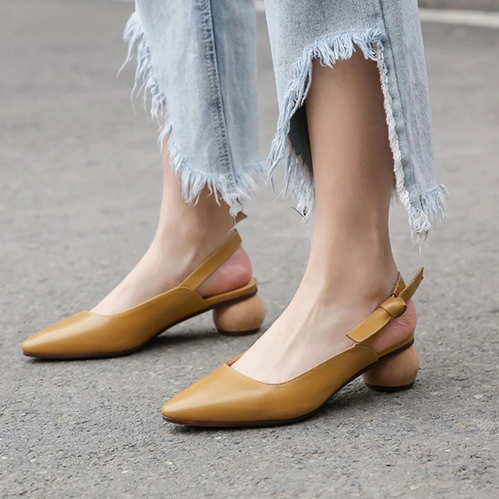 

SARAIRIS New Wholesale Round Heel Woman Shoes Women Brand Design Slingback Spring Summer Elegant Office Lady Sandals