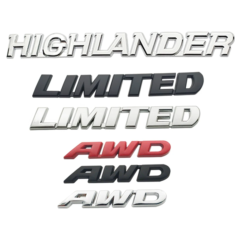 Металлическая 3d-наклейка AWD LIMITED с логотипом роскошная эмблема значок 4WD Наклейка