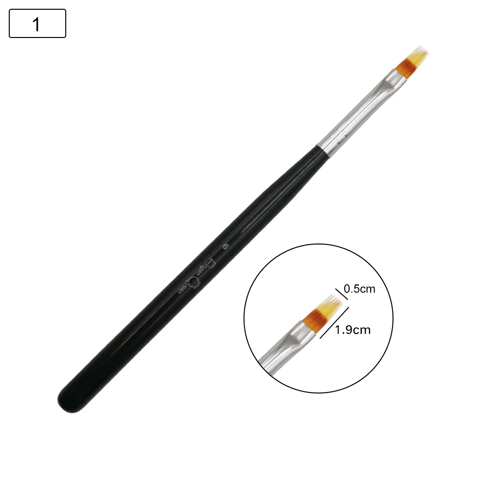 1 шт., градиентная УФ-Гелевая Кисть для ногтей, кисть для рисования, сделай сам, украшение для красоты, маникюра, для акрилового лака, рисование, Омбре, цветной инструмент