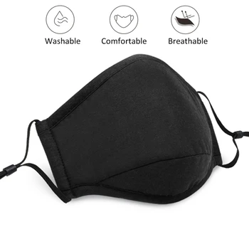 

PM2.5 Filter Cotton Mouth Mask Anti Haze Dust mask Health Care 4 Layers Anti Flu Health Care F95 Masks with 2 filter