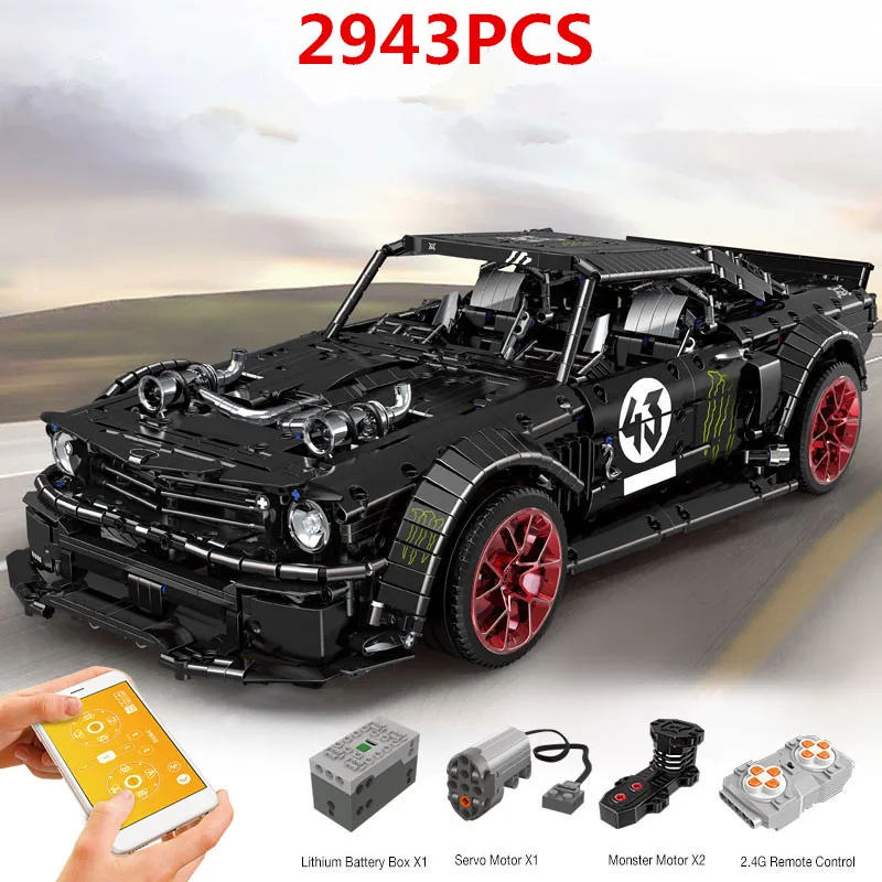 Дерево MOC-22970 Mustang App RC технический автомобиль внедорожный Hoonicorn V2 1:8 модель строительные блоки кирпичи Дети DIY подарки забавная игрушка 13108 - Цвет: Дерево
