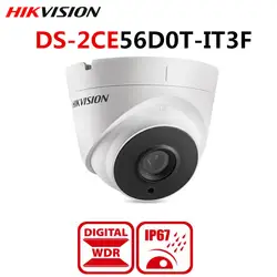 Оригинальная международная версия Hikvision 2mp HD 1080p EXIR поворачивающаяся камера DS-2CE56D0T-IT3F день/ночь Открытый TVI/AHD/CVI/CVBS