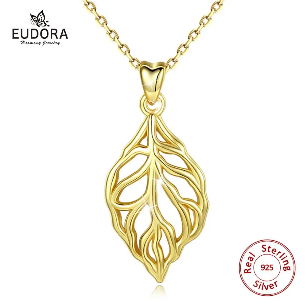 Женское Ожерелье с кулоном из стерлингового серебра 925 пробы EUDORA цепочка