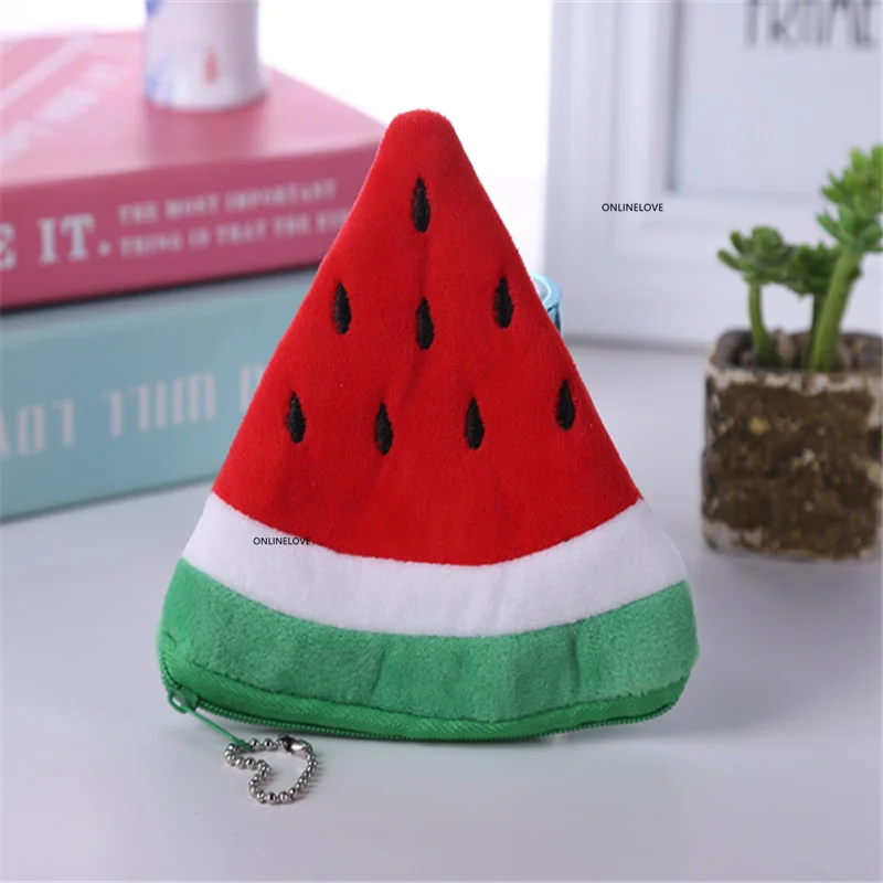 10PCS 10CM HAND Plush Coin Purse Wallet Pocket Coin Pouch Case BAG Fruit Etc.