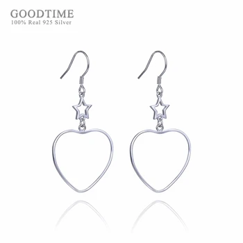 

Fashion Women 925 Sterling Silver Jewelry Star Love Heart Shape Earrings Inlaid Zircon Earring Silver Earrings For Girl Gift