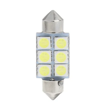 

White 36MM 6-LED 5050 SMD Car Auto Interior Festoon Dome Light Lamp Bulb DC12V