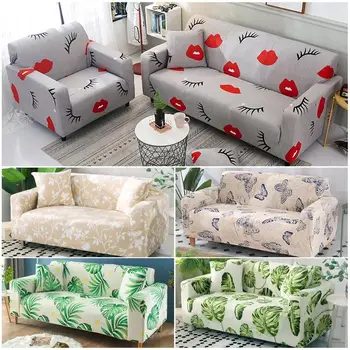 

48 Leaf Sofa Cover Cotton Set Elastic Couch Cover Sofa Covers for Living Room Pets cubre sofa Sofa Towel 1/2/3/4-Seater 1PC