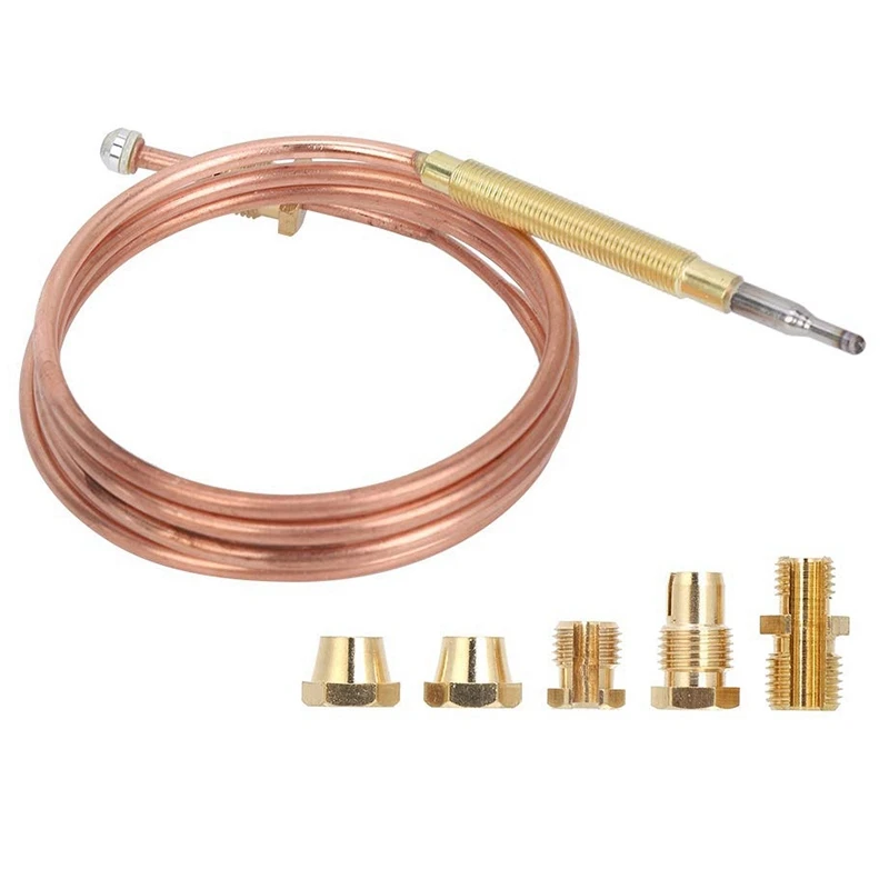 

1500Mm Gas Stove Universal Thermocouple Kit M6X0.75 with Overflow Nut (Five) Replacement Thermocouple